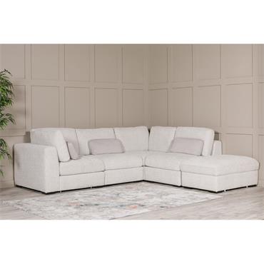 Heather Corner Arm Sectional Light Grey